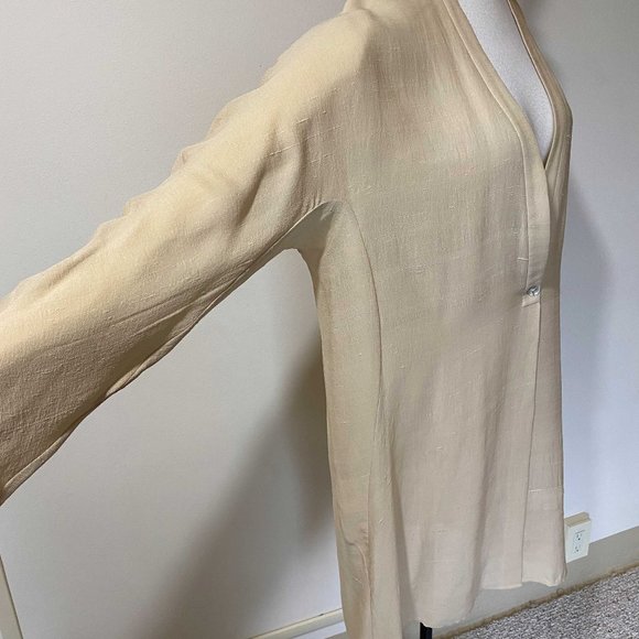 Vintage Sara Sturgeon Jacket & Skirt - Cream Silk - Size Medium - Picture 7 of 16